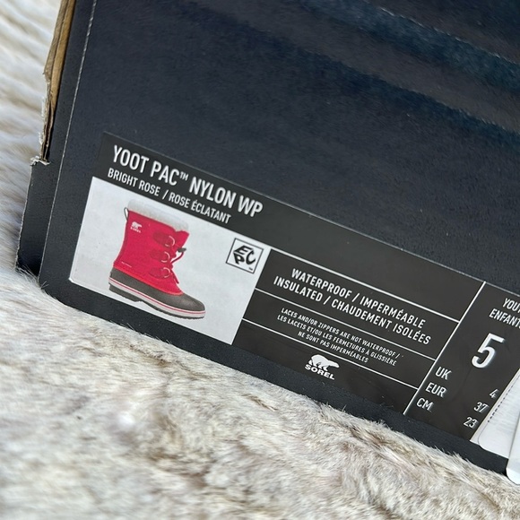 Sorel | Kids' Yoot Pac Waterproof Snow Boot in Bright Rose - Picture 2 of 16